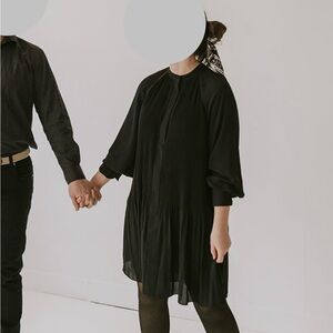 H&M Black Long Sleeve Dress
